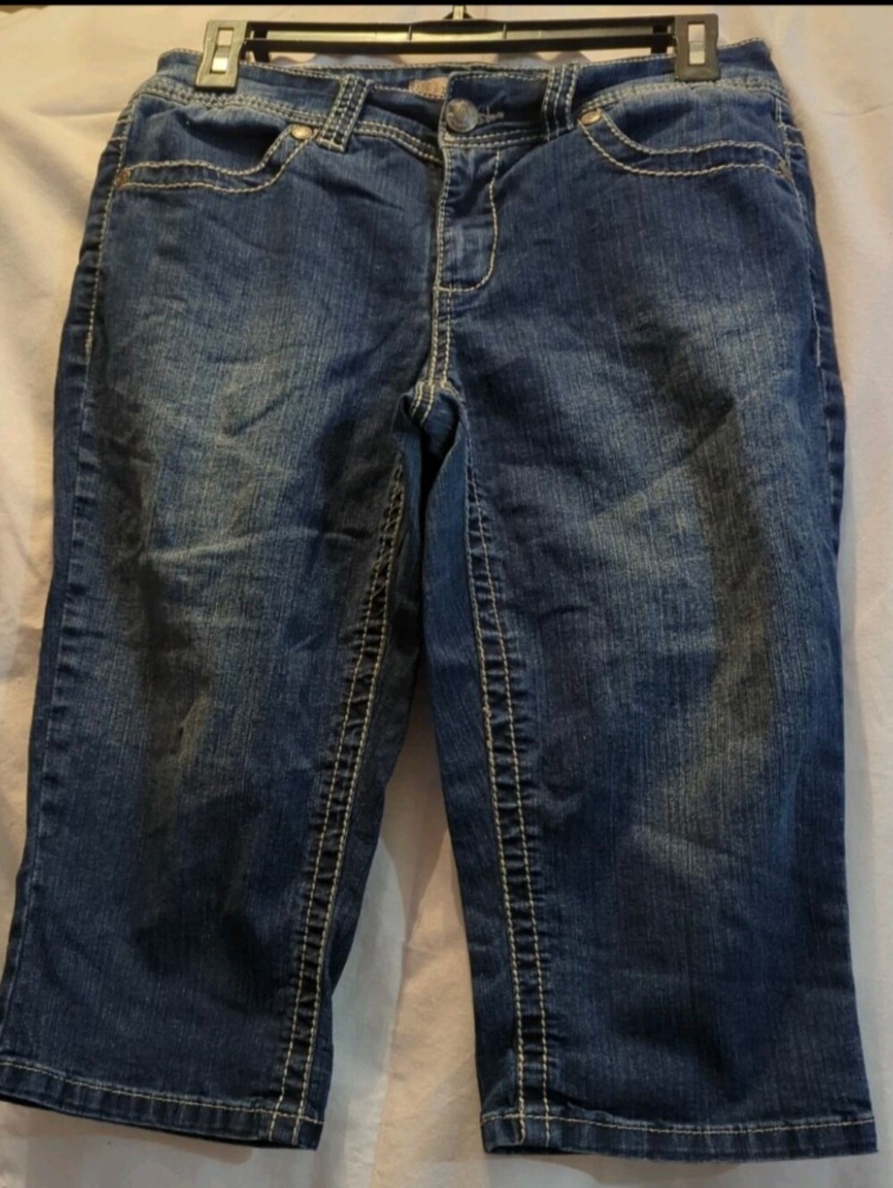 Nine West Jean Capris Womens Size 6 Blue Dark Wash Vintage Collection EUC